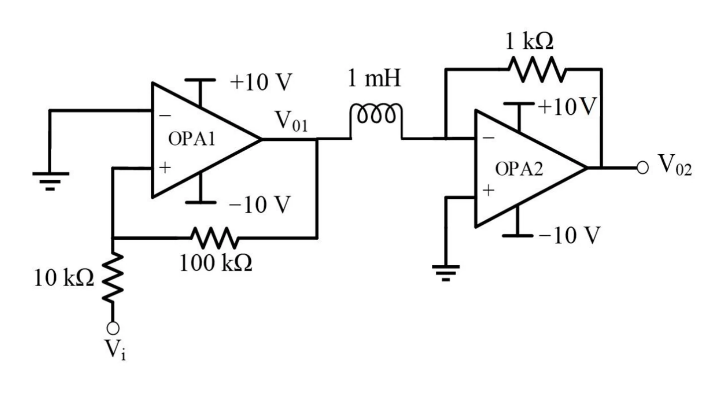 Figure for GATE 2024 EC question 49 (Analog Circuits)