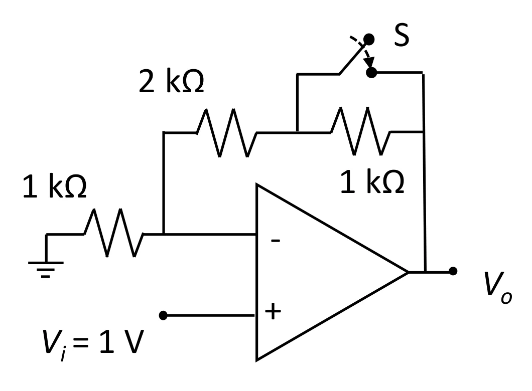Figure for GATE 2026 EC question 17 (Analog Circuits)