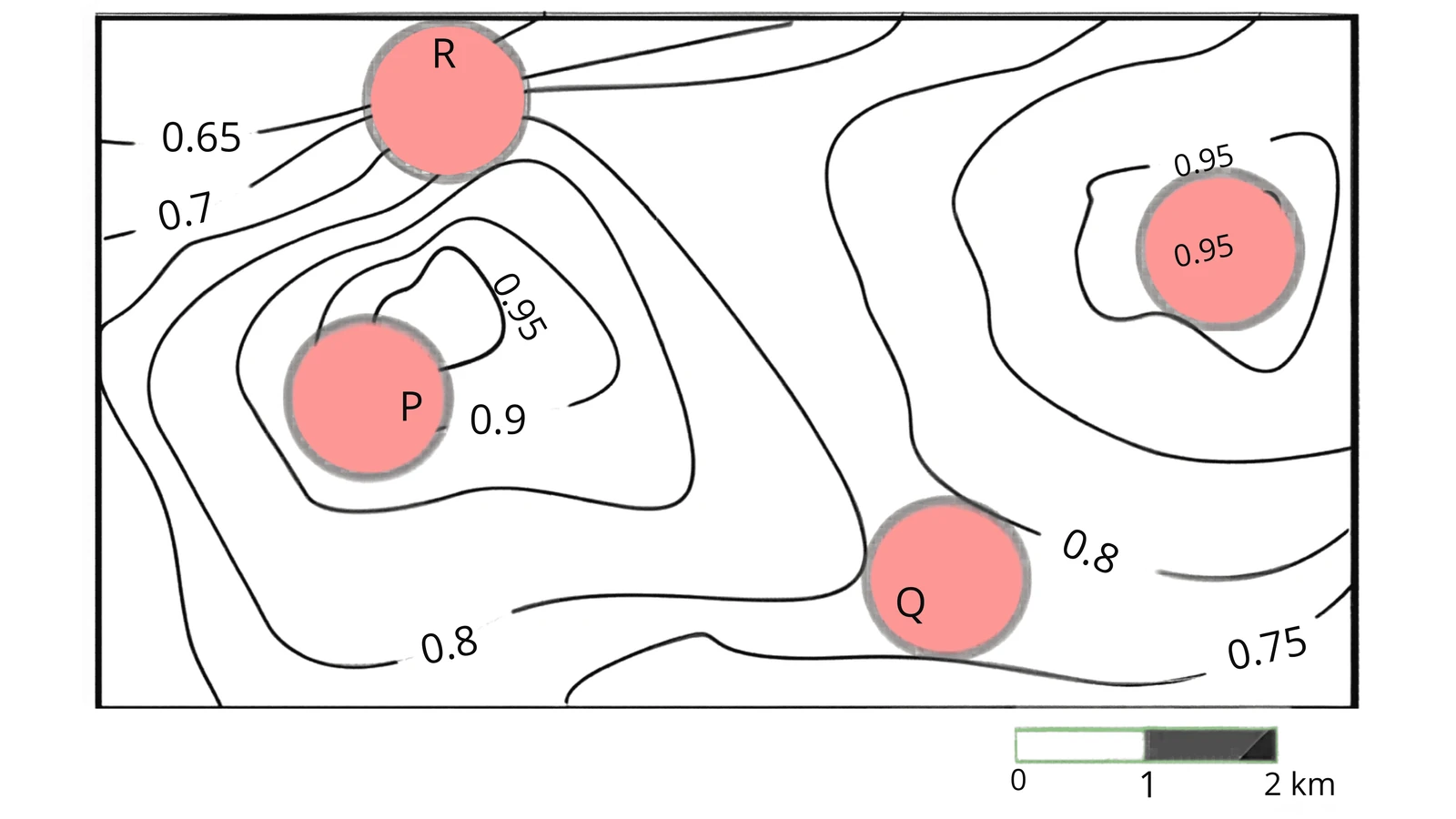 Air pressure contour plot for Q65