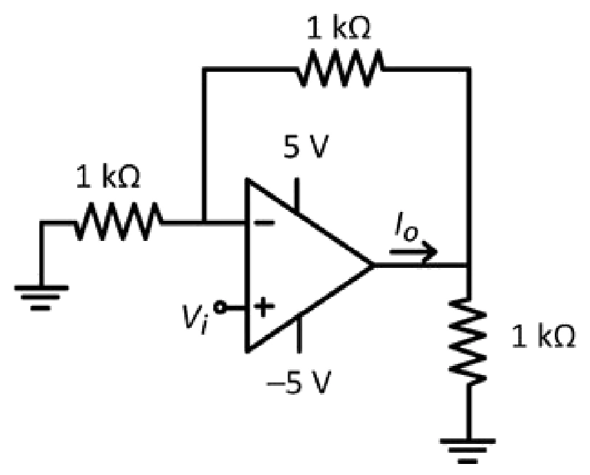 Figure for GATE 2020 EC question 28 (Analog Circuits)