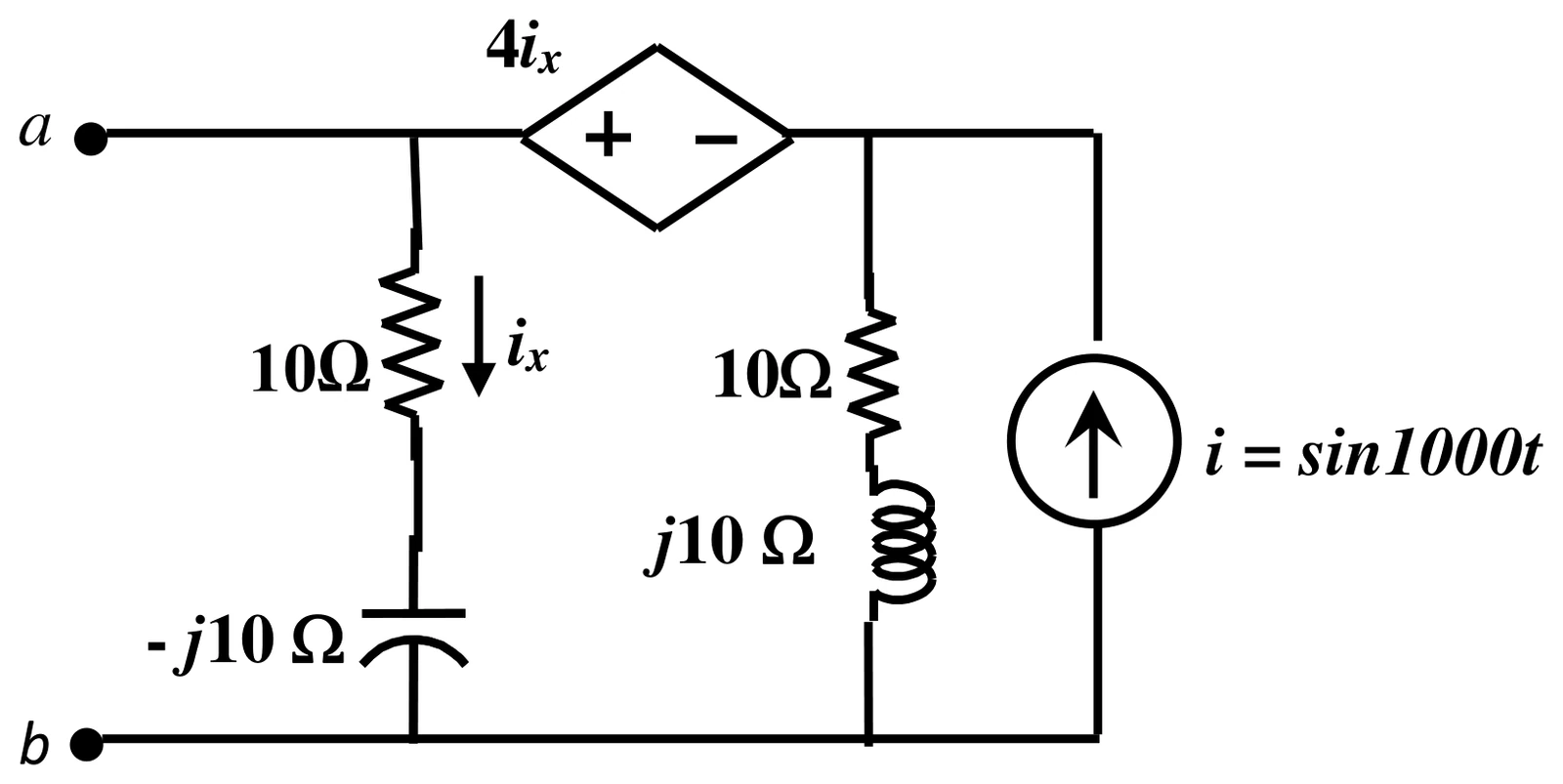 Figure for GATE 2023 EE question 51 (Electric Circuits)