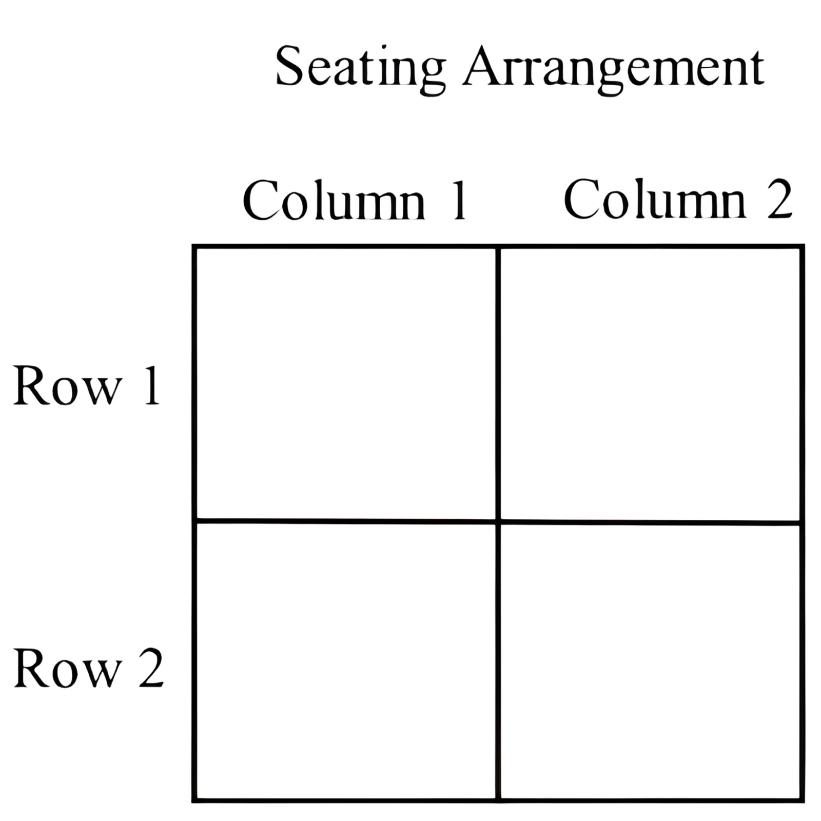 Seating arrangement for Q9