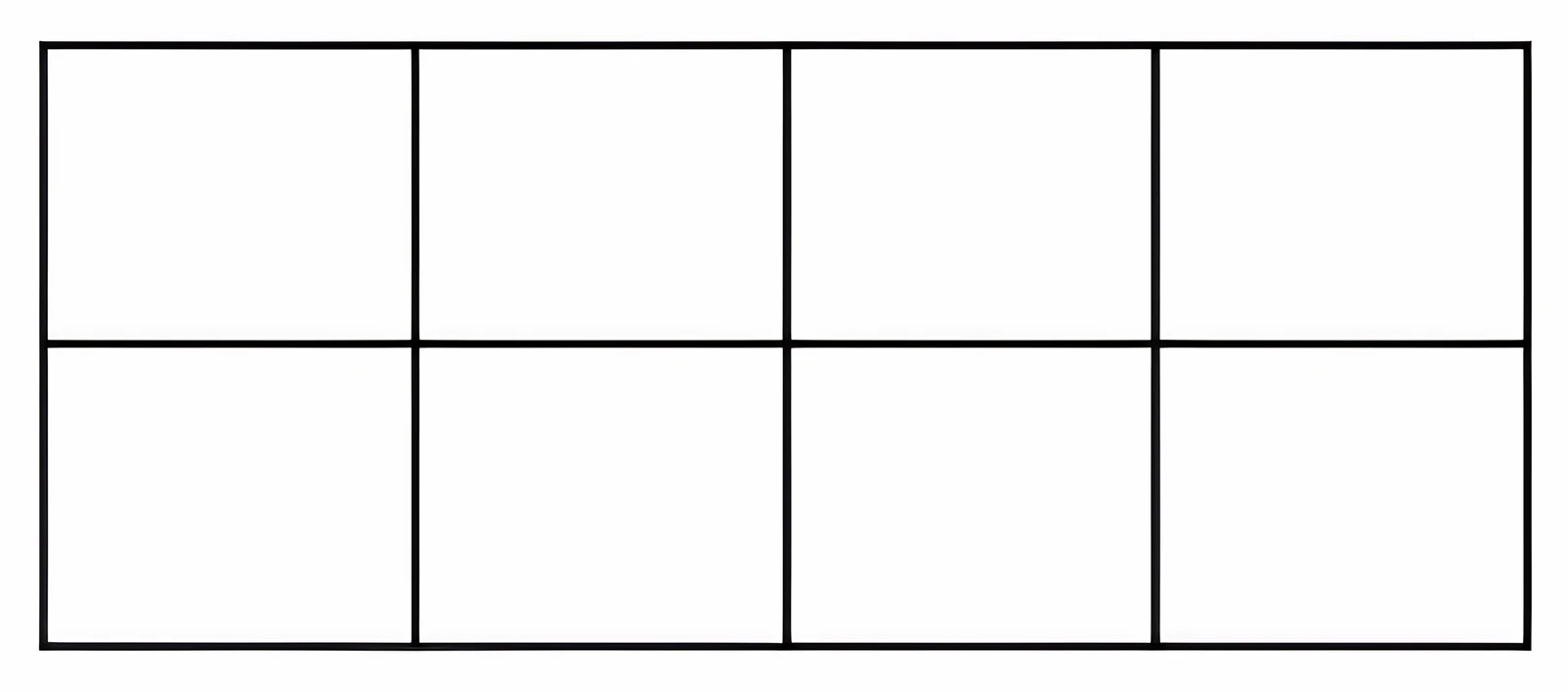 2 by 4 rectangle grid for Q9