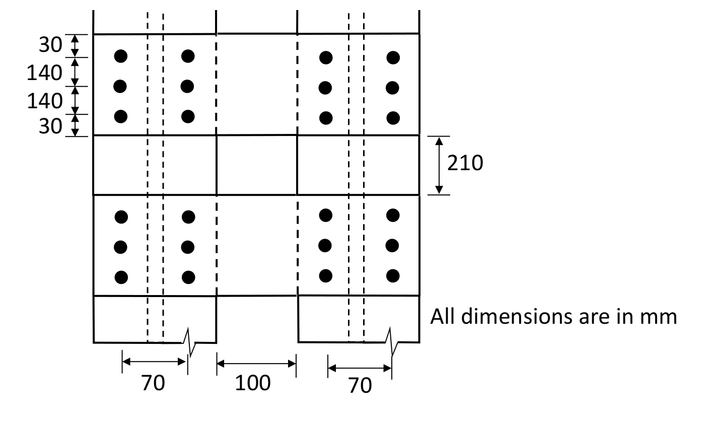 Battened built-up column connection for Q54