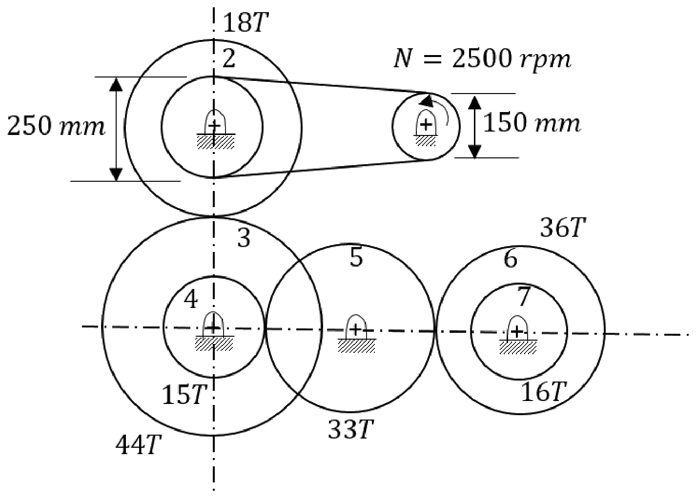 Figure for GATE 2021 ME (Set 2) question 42 (Theory of Machines)