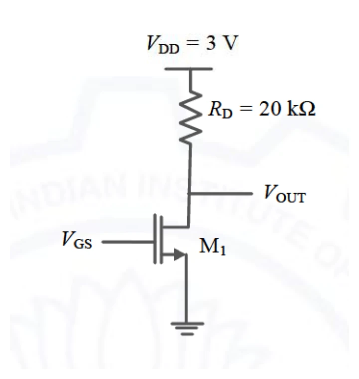 Figure for GATE 2021 EC question 54 (Analog Circuits)